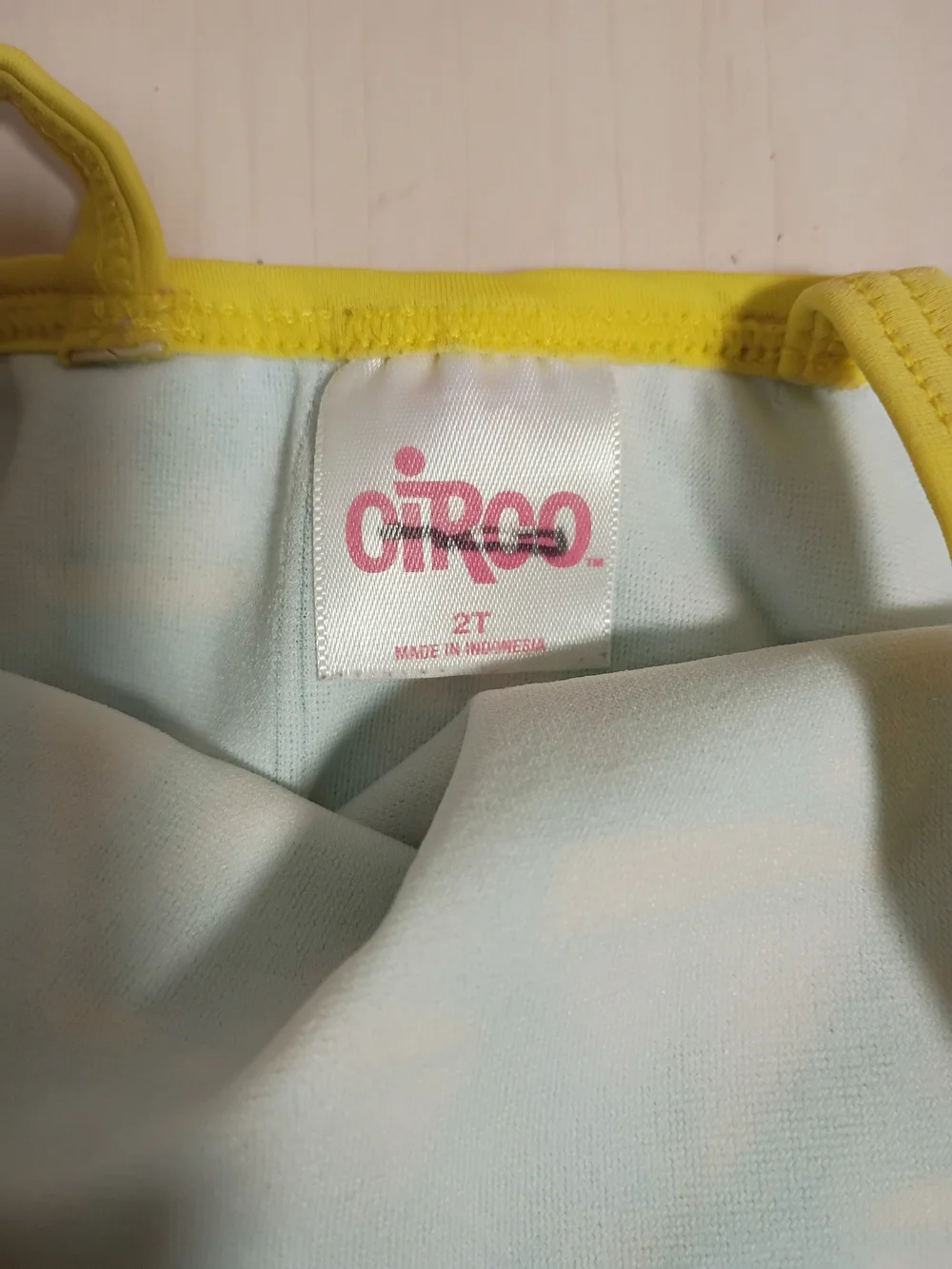 Circo Yellow & Aqua Sailboat Ruffle One-Piece Swimsuit Size 2T